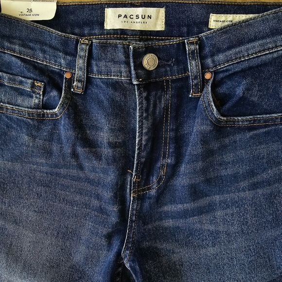PACSUN Los Angeles Blue Jeans "Vintage Icon" Size 26 NEW WITH TAGS - Picture 4 of 10